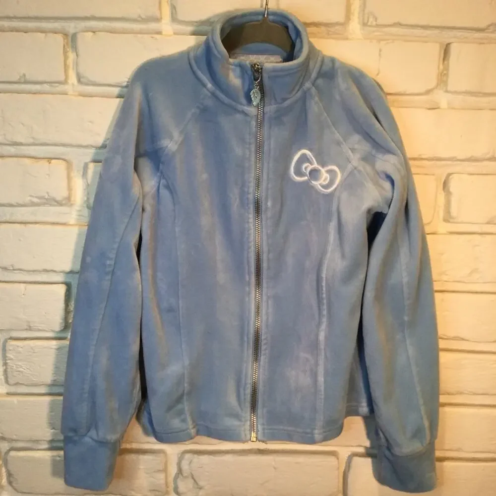 Hello Kitty Forever 21 velour Jacket 9/10 girls flaw read